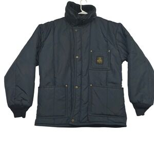 RefrigiWear Mens Insulated Quilted Workwear Jacket Navy Blue Large Industrial